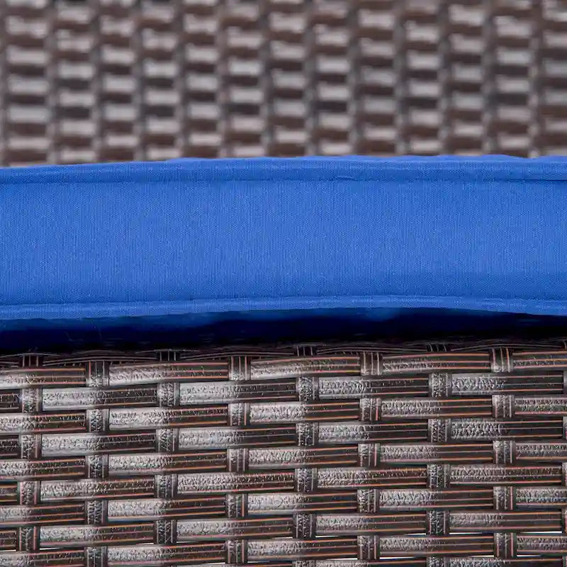 Outsunny 2 Person Wicker Hanging Swing Bench, Front Porch Swing Outdoor Chair with Cushions 550 lbs