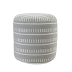 Sevita Dash and Stripe Geometric Indoor Outdoor Pouf - 20  x 20  x 20