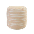 Sevita Dash and Stripe Geometric Indoor Outdoor Pouf - 20  x 20  x 20