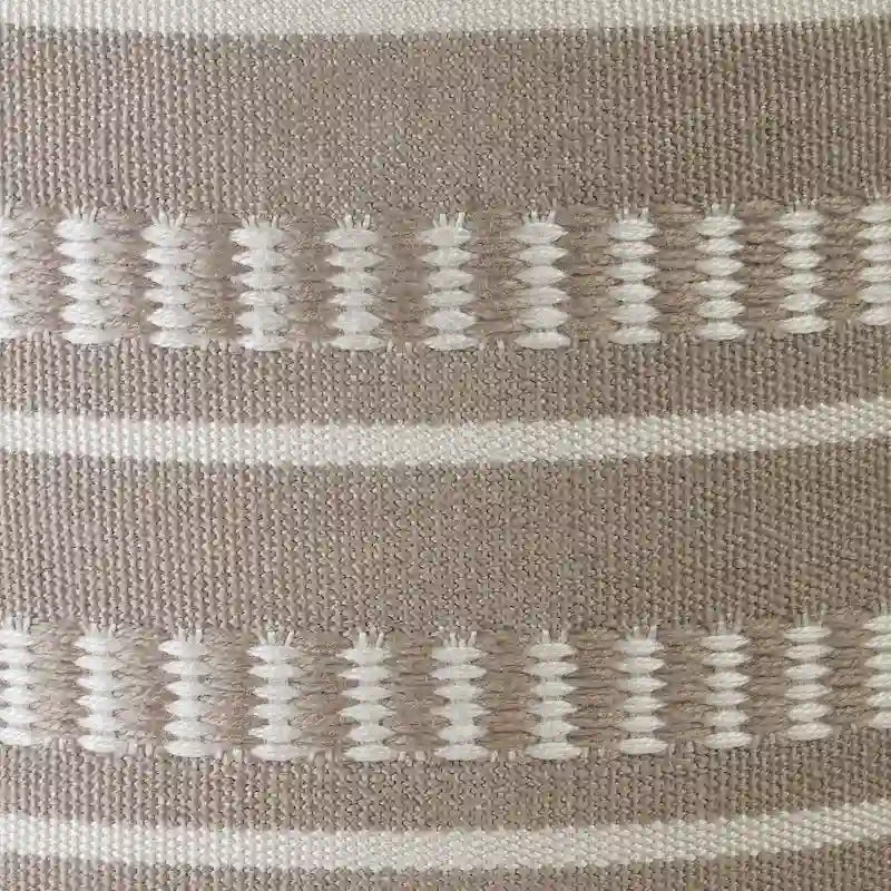 Sevita Dash and Stripe Geometric Indoor Outdoor Pouf - 20  x 20  x 20