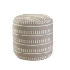 Sevita Dash and Stripe Geometric Indoor Outdoor Pouf - 20  x 20  x 20