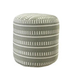 Sevita Dash and Stripe Geometric Indoor Outdoor Pouf - 20  x 20  x 20