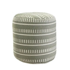 Sevita Dash and Stripe Geometric Indoor Outdoor Pouf - 20  x 20  x 20
