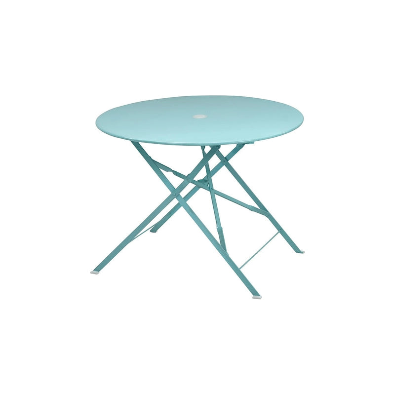 Carolina Living Bistro 36  Round Folding Outdoor Table - Umbrella Hole
