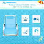 Outsunny Zero Gravity Chaise Rocker Patio Lounge Chairs with Recliner w/ Detachable Pillow & Weather-Fighting Fabric