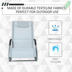 Outsunny Zero Gravity Chaise Rocker Patio Lounge Chairs with Recliner w/ Detachable Pillow & Weather-Fighting Fabric