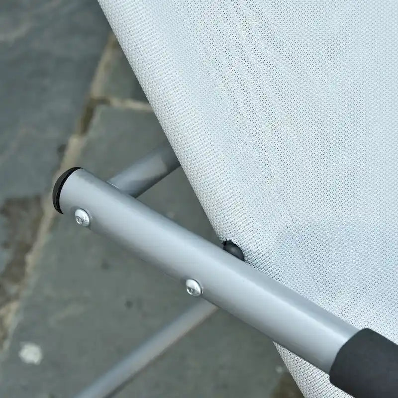 Outsunny Zero Gravity Chaise Rocker Patio Lounge Chairs with Recliner w/ Detachable Pillow & Weather-Fighting Fabric