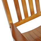Outsunny Wood Rocking Chair Rocker with Slatted Back, Natural