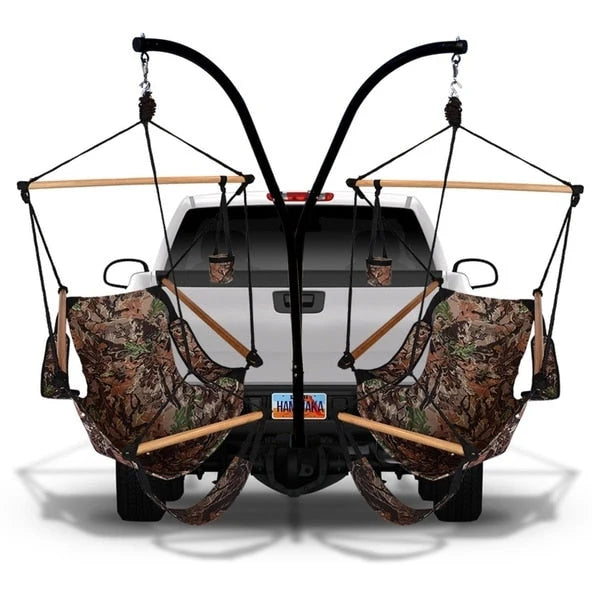 Hammaka Trailer Hitch Stand with Camo Cradle Chairs Combo