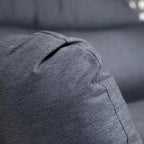 Charcoal Wicker Hanging Double-Seat Swing Chair with Stand with Cushion