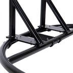 Charcoal Wicker Hanging Double-Seat Swing Chair with Stand with Cushion