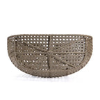 Charcoal Wicker Hanging Double-Seat Swing Chair with Stand with Cushion