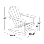 Polytrends Laguna Hdpe All Weather Outdoor Patio Rocking Chair With Side Table (2-Piece Set)