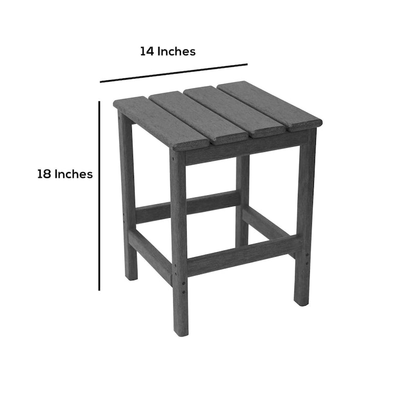 Polytrends Laguna Hdpe All Weather Outdoor Patio Rocking Chair With Side Table (2-Piece Set)