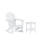 Polytrends Laguna Hdpe All Weather Outdoor Patio Rocking Chair With Side Table (2-Piece Set)