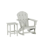 Polytrends Laguna Hdpe All Weather Outdoor Patio Rocking Chair With Side Table (2-Piece Set)