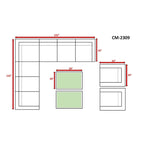 Wicker/Rattan 11 piece sectional Seating Group with Sunbrella Cushions