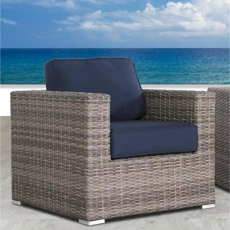 Wicker/Rattan 11 piece sectional Seating Group with Sunbrella Cushions