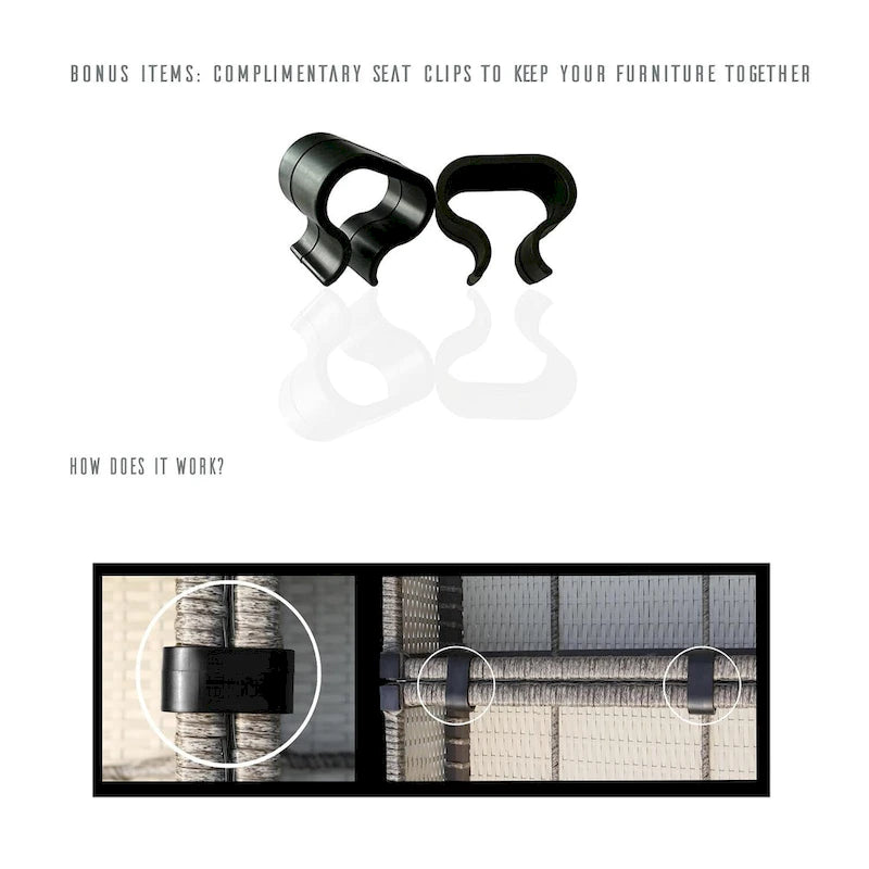 Wicker/Rattan 11 piece sectional Seating Group with Sunbrella Cushions