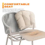 Outdoor 2-Piece Woven Rope Conversation Chair Set with Cushions