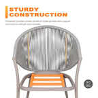 Outdoor 2-Piece Woven Rope Conversation Chair Set with Cushions