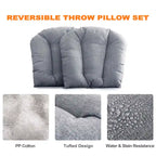 Outdoor 2-Piece Woven Rope Conversation Chair Set with Cushions