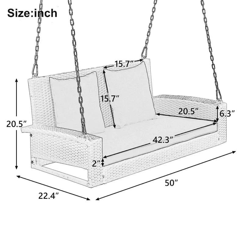 Ouyessir Rattan Swing Bench