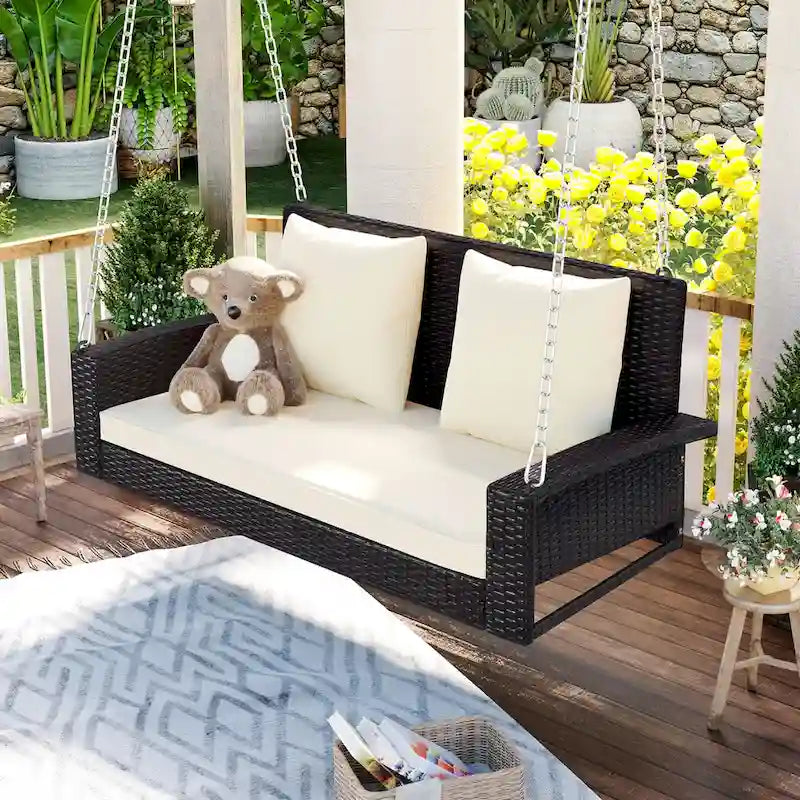Ouyessir Rattan Swing Bench