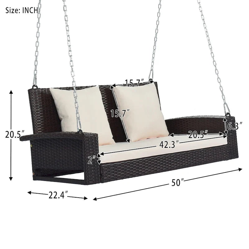 Ouyessir Rattan Swing Bench