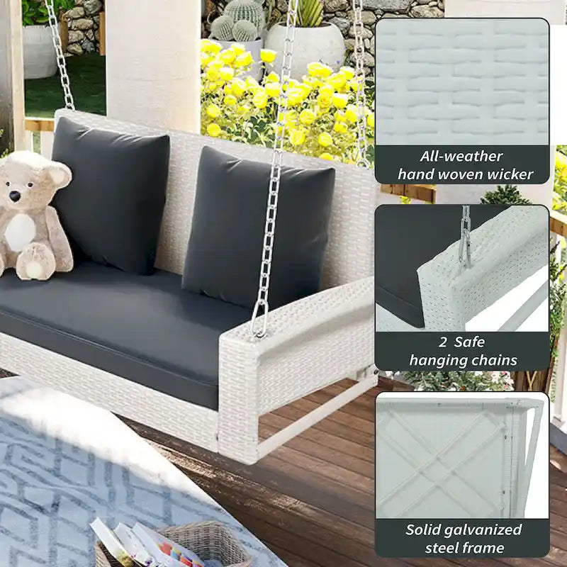 Ouyessir Rattan Swing Bench