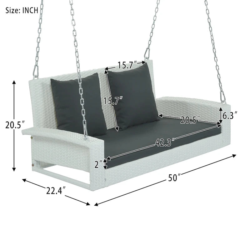 Ouyessir Rattan Swing Bench