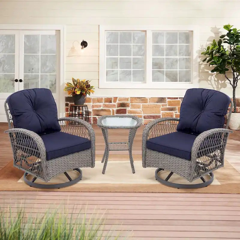 3pcs Outdoor Furniture Modern Wicker set