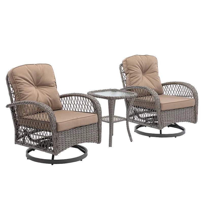 3pcs Outdoor Furniture Modern Wicker set