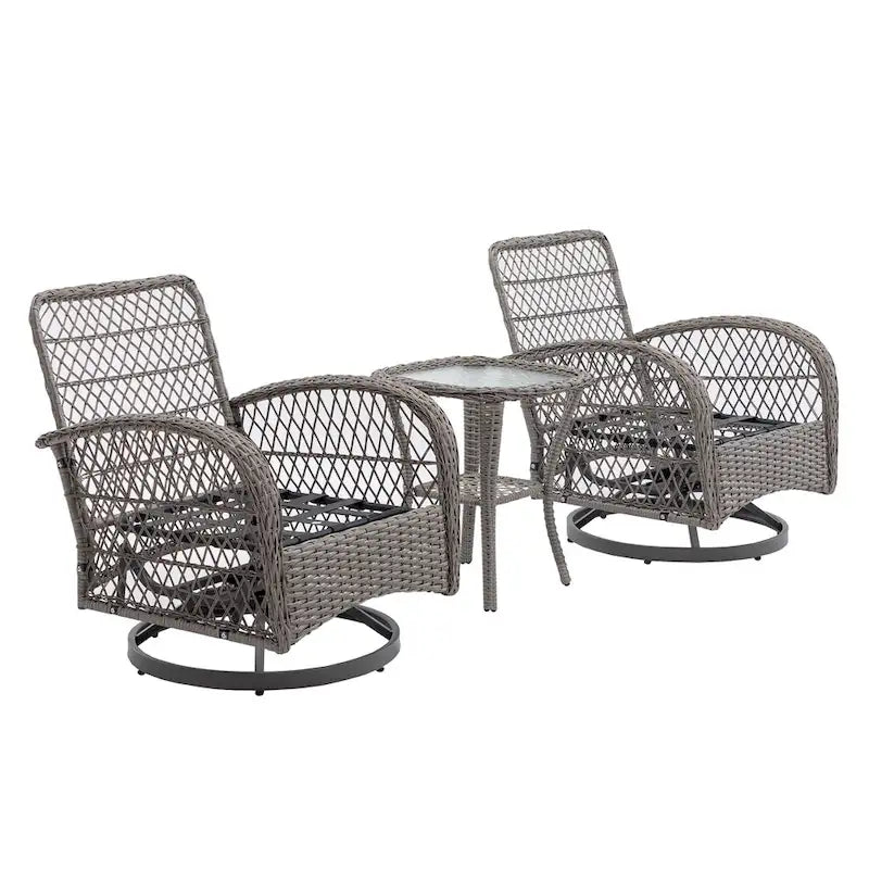3pcs Outdoor Furniture Modern Wicker set