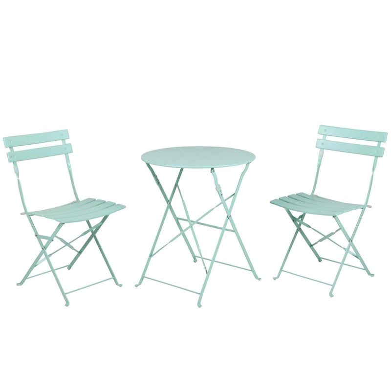 3 Piece Outdoor Premium Steel Patio Bistro Set