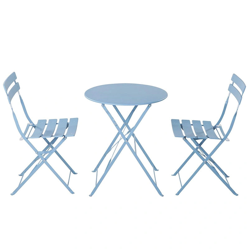 3 Piece Outdoor Premium Steel Patio Bistro Set