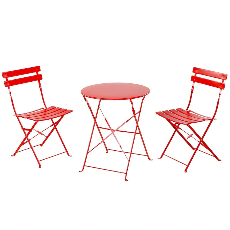 3 Piece Outdoor Premium Steel Patio Bistro Set