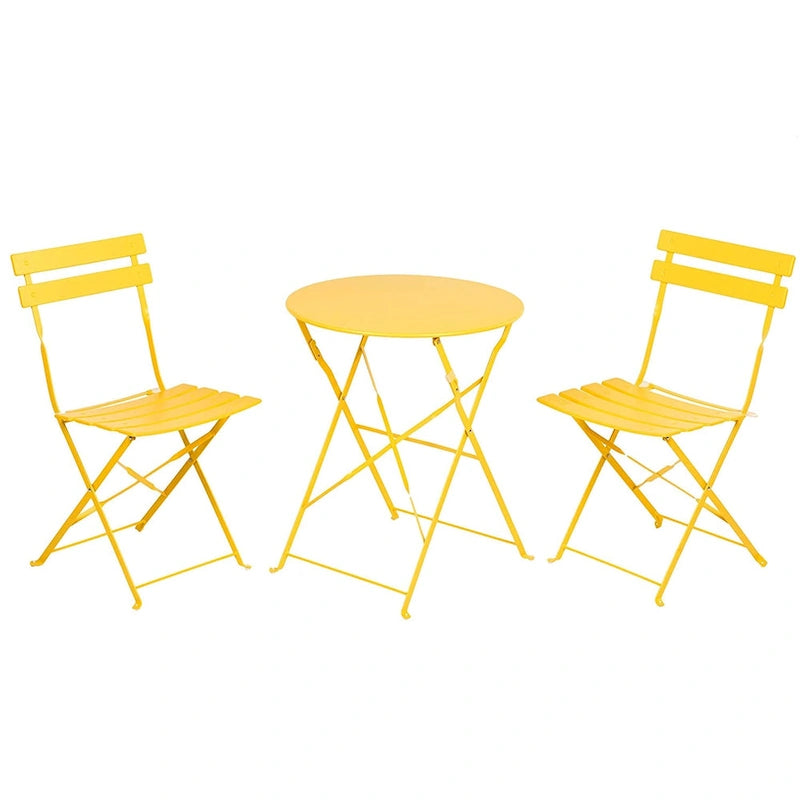 3 Piece Outdoor Premium Steel Patio Bistro Set