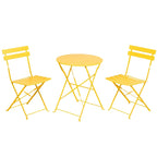 3 Piece Outdoor Premium Steel Patio Bistro Set