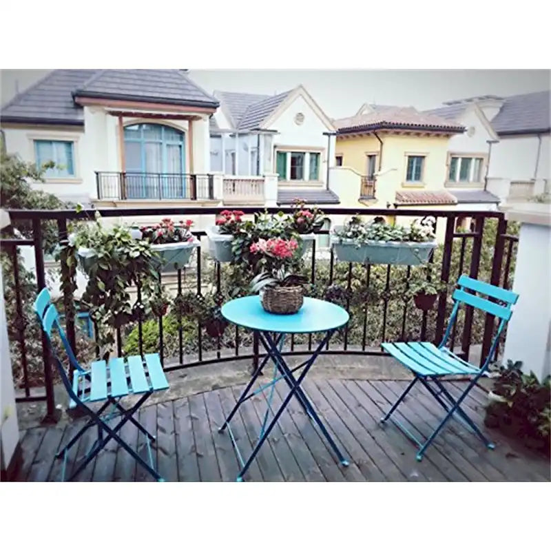 3 Piece Outdoor Premium Steel Patio Bistro Set