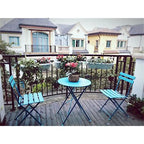 3 Piece Outdoor Premium Steel Patio Bistro Set