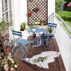 3 Piece Outdoor Premium Steel Patio Bistro Set