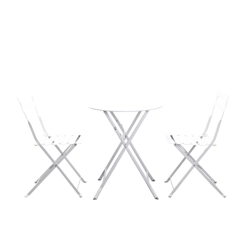 3 Piece Outdoor Premium Steel Patio Bistro Set