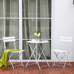 3 Piece Outdoor Premium Steel Patio Bistro Set