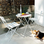 3 Piece Outdoor Premium Steel Patio Bistro Set