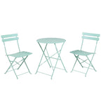 3 Piece Outdoor Premium Steel Patio Bistro Set
