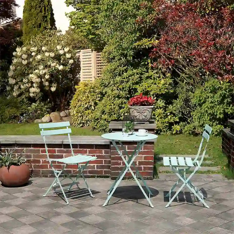 3 Piece Outdoor Premium Steel Patio Bistro Set