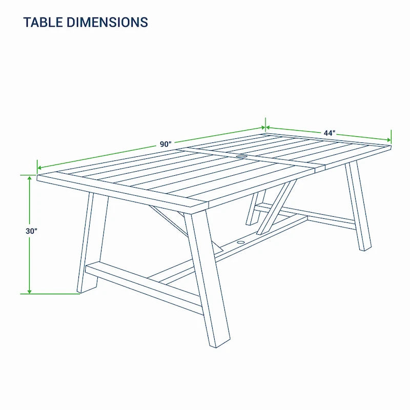 Cambridge Casual Nassau 7-piece Teak Outdoor Dining Set
