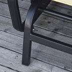 Outsunny Outdoor 2-Person Glider Rocking Chair with Cushions and Armrest for Backyard Garden