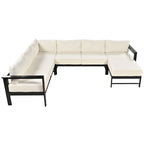 U-shaped multi-person outdoor sofa set, suitable for gardens, backyards, and balconies.